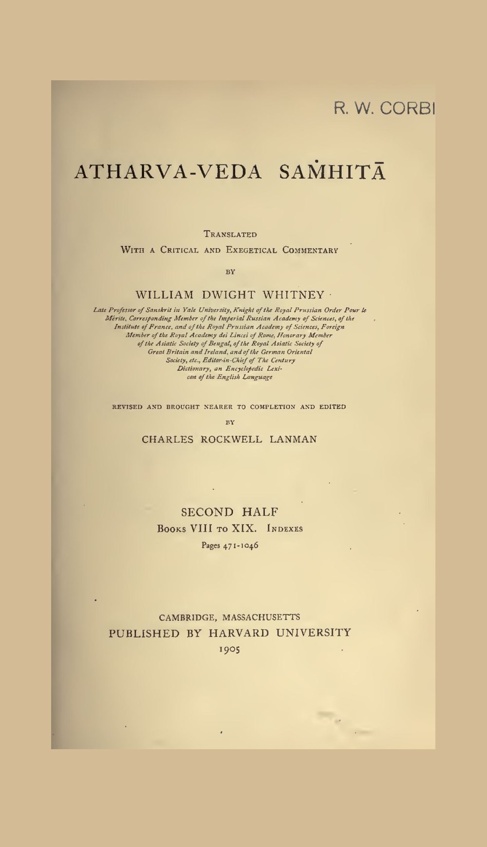 Atharva-Veda Samhita — Volume 2