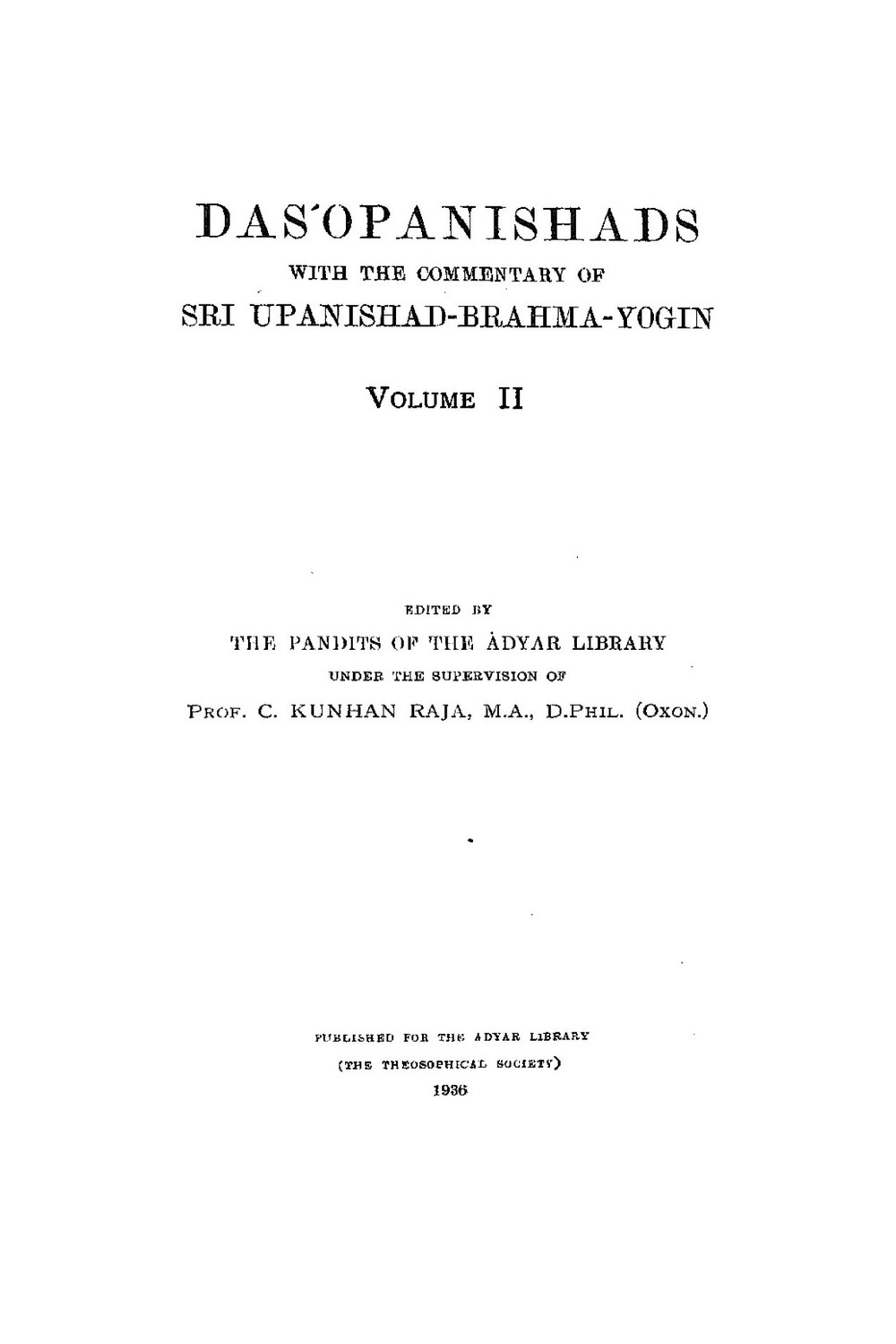Dasopanishads — Vol. 2 (दश उपनिषद्)