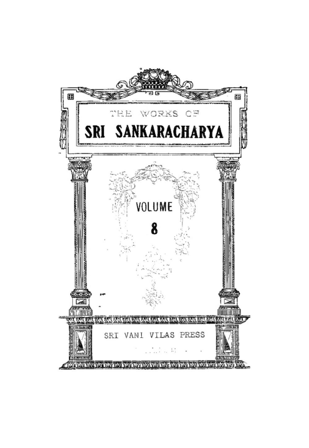 Works of Sri Sankaracharya — Vol. 8: Upanishad Bhashya