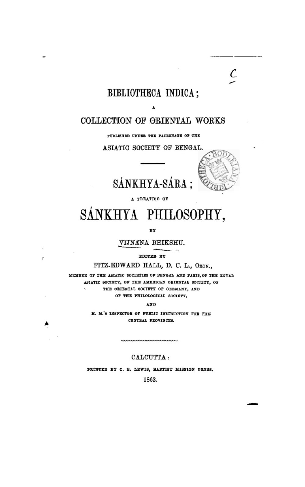 Sankhya-Sara — A Treatise on Sankhya Philosophy