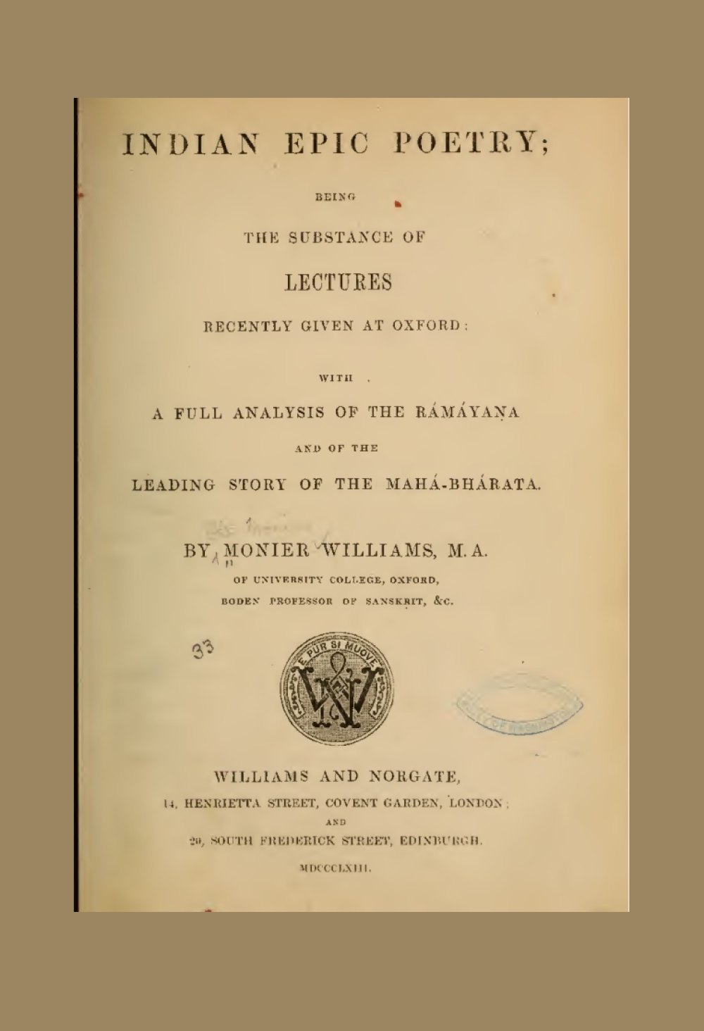 Indian Epic Poetry