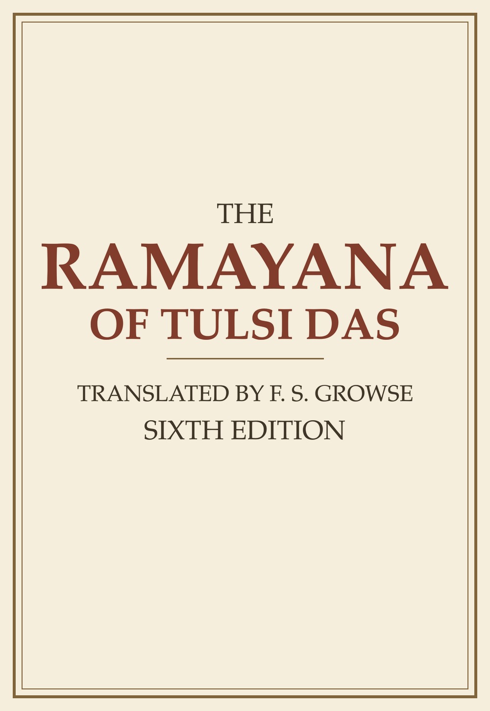 The Ramayana of Tulsi Das