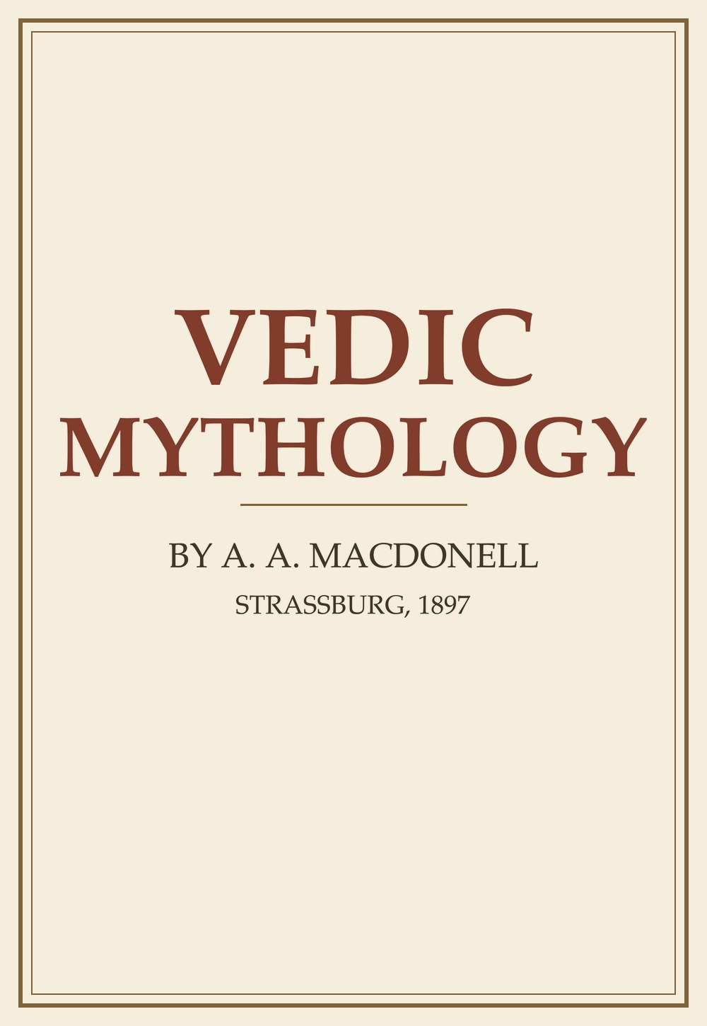 Vedic Mythology (सन् १८९७)