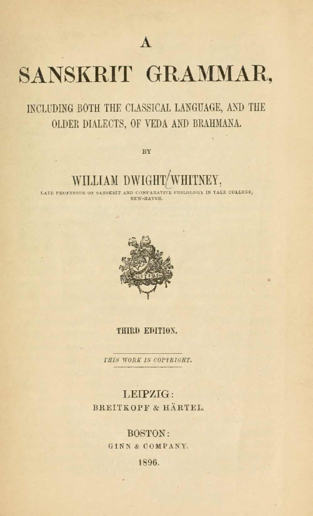 A Sanskrit Grammar (1896)